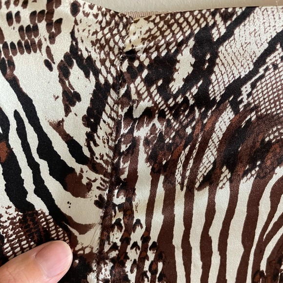 Aritzia Wilfred 100% Silk Slip Midi Skirt with Slit - Mixed Animal Print… - Picture 2 of 9